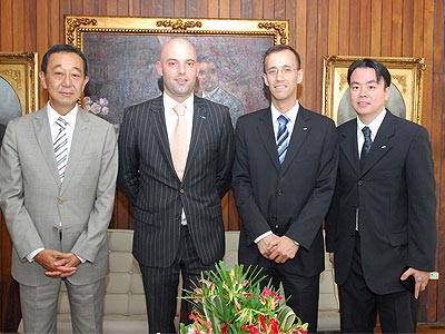 Vereador Nomura recebe o Presidente Mundial da JCI 