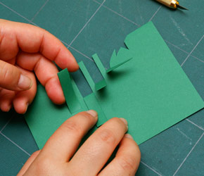 Artesanato - NippoBrasil .::. Cartão de natal com kirigami